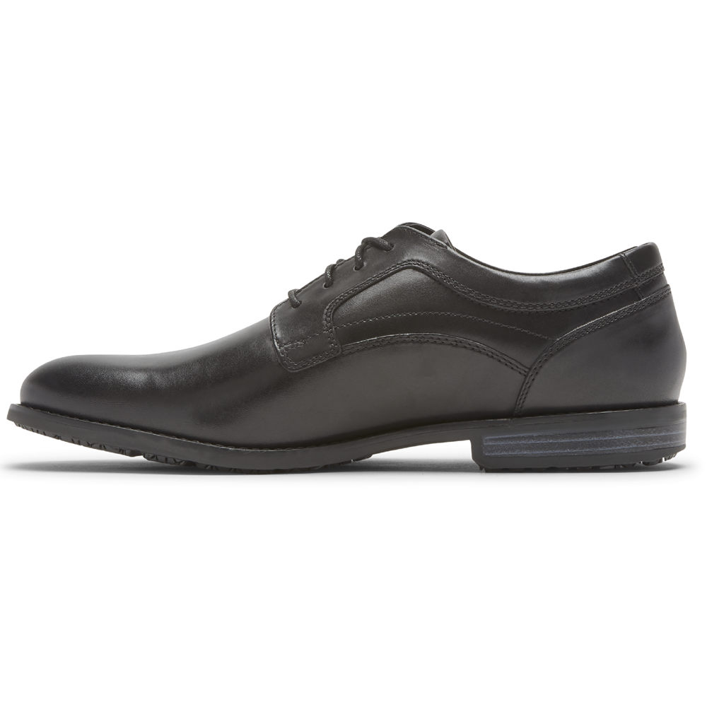 Oxfords Rockport Hombre Mexico - Dustyn Plain Toe Negros - AQGUM0263